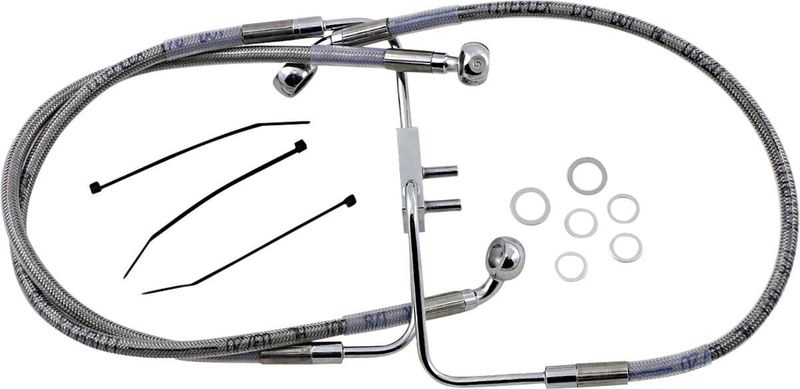 Bromsslangsats Drag Specialties rostfri Softail 18-23 618623