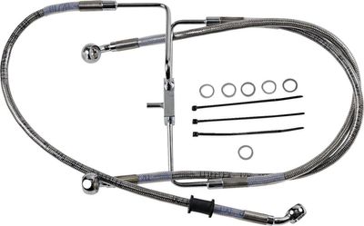 Bromsslang Drag Specialties SS+4 rostfri förlängd Sportster 17-20