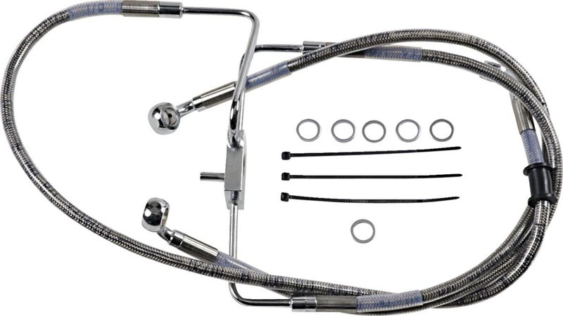 Bromsslang Drag Specialties SS+10 rostfri förlängd Sportster 17-20