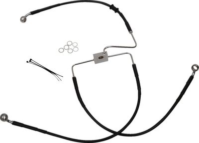 Bromsslangsats Drag Specialties Sportster 17-20 rostfri svart