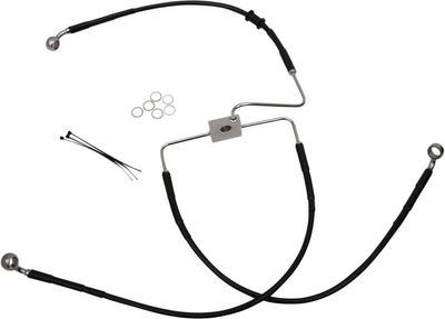 Bromsslangsats Drag Specialties Sportster 17-20 rostfri svart