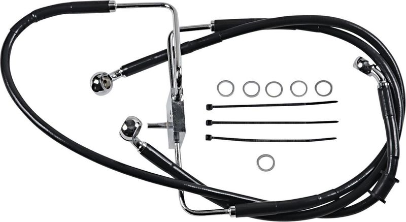 Bromsslang Drag Specialties BL+8 rostfri förlängd Sportster 17-20