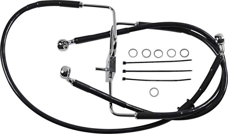 Bromsslang Drag Specialties BL+10 rostfri förlängd Sportster 17-20