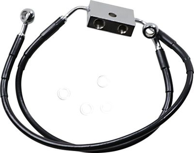 Bromsslangsats Drag Specialties rostfri fram svart Sportster 14-22 614743-BLK