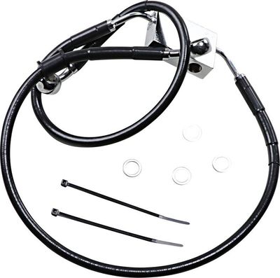 Bromsslang Drag Specialties förlängd fram svart Sportster 14-22 614743-4BLK