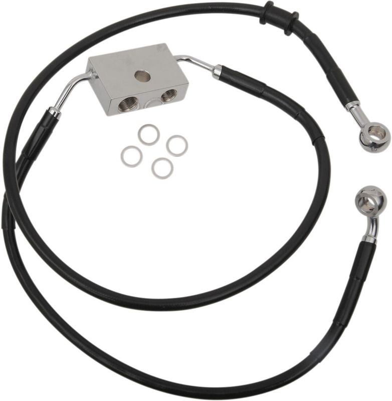 Bromsslang Drag Specialties 8 förlängd fram svart Sportster 14-22 614743-8BLK