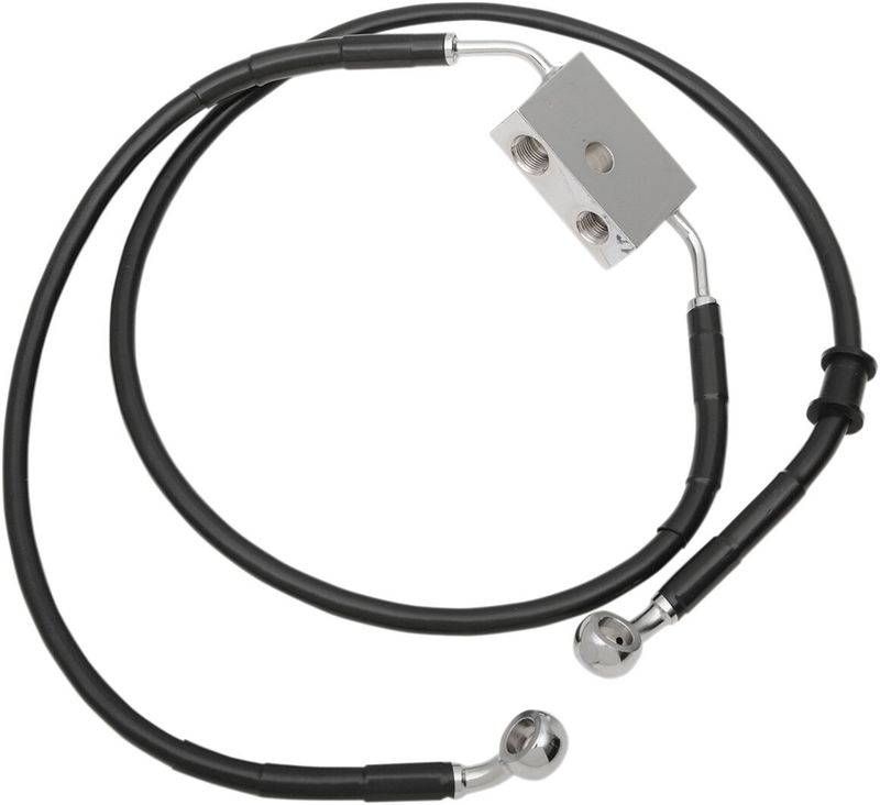 Bromsslang Drag Specialties 8 förlängd fram svart Sportster 14-20 614745-8BLK