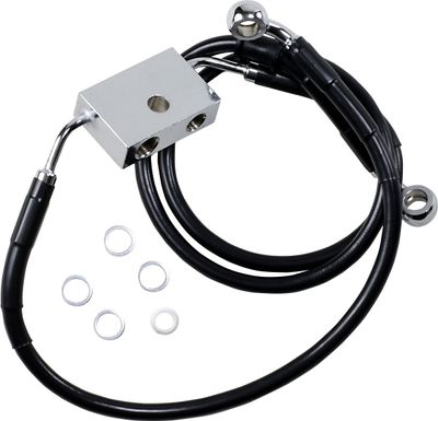 Bromsslang Drag Specialties 8 förlängd fram svart Sportster 14-20 614745-8BLK