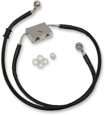 Bromsslang Drag Specialties 8 förlängd fram svart Sportster 14-22 614751-8BLK