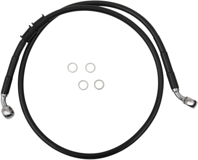 Bromsslang Drag Specialties 6 förlängd fram svart Sportster 14-20 614760-6BLK
