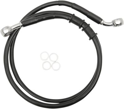 Bromsslang Drag Specialties 10 förlängd fram svart Sportster 14-22 614771-10BLK