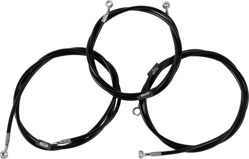 Bromsslangsats LA Choppers 18-'20 svart Touring 23-24