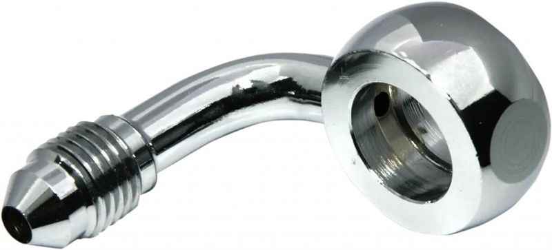 Banjokoppling Magnum Shielding AN3 90°/7/16" krom natur