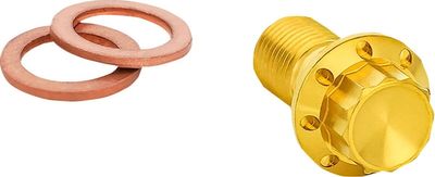 Banjobult Arlen Ness 12 M10X1.0 titan/guld
