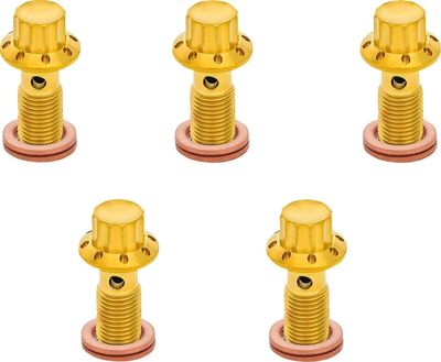Bultar Arlen Ness 12 M10X1.0 (5-pack) titan/guld