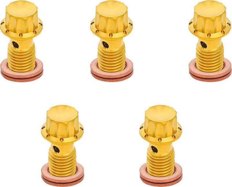 Bultar Arlen Ness 12 dubbel (5-pack) titan/guld