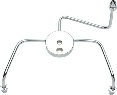 Bromsslang T-koppling fram Drag Specialties Dual-Disc W.glide krom stål bred