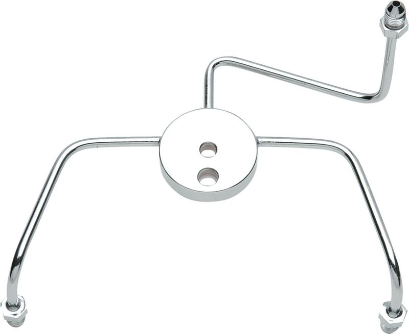 Bromsslang T-koppling fram Drag Specialties Dual-Disc W.glide krom stål bred