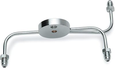 Bromsslang T-koppling fram Drag Specialties Dual-Disc N.glide krom stål smal