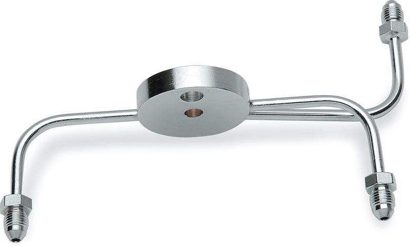 Bromsslang T-koppling fram Drag Specialties Dual-Disc N.glide krom stål smal