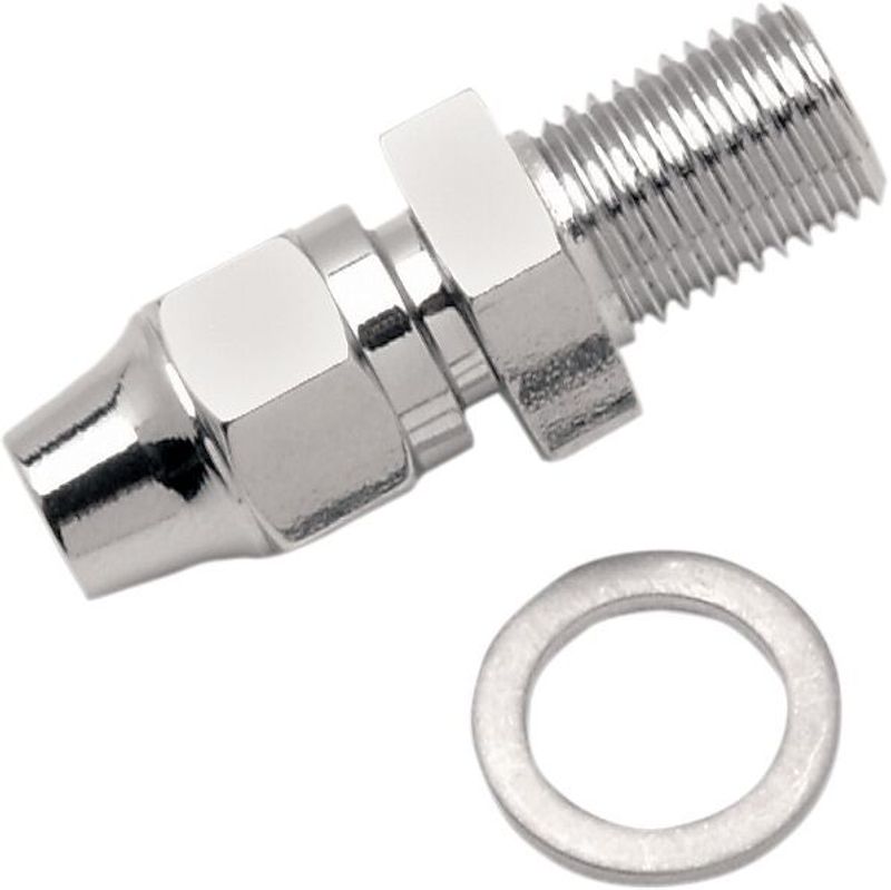 Nippel bromsslang Drag Specialties 24 3/8 krom rak