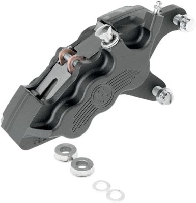 Bromsok fram Performance Machine Six-Piston Differential-Bore svart fram H-D 00-17