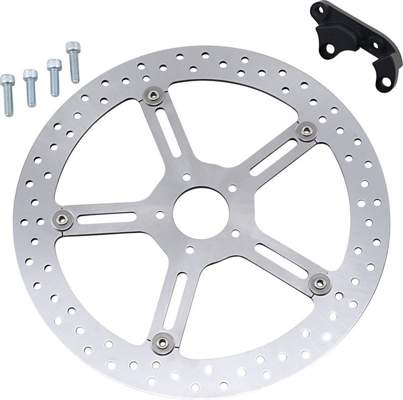 Bromsskiva fram Arlen Ness 15" vänster Left front Softail with