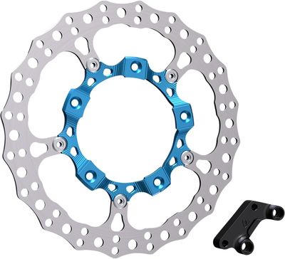 Bromsskiva Arlen Ness Brake 14" flytande Touring 14-24, Trike 21 blå