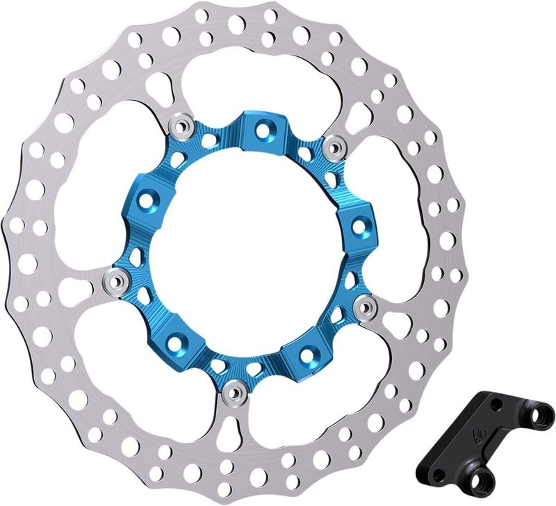 Bromsskiva Arlen Ness Brake 14" flytande Touring 14-24, Trike 21 blå