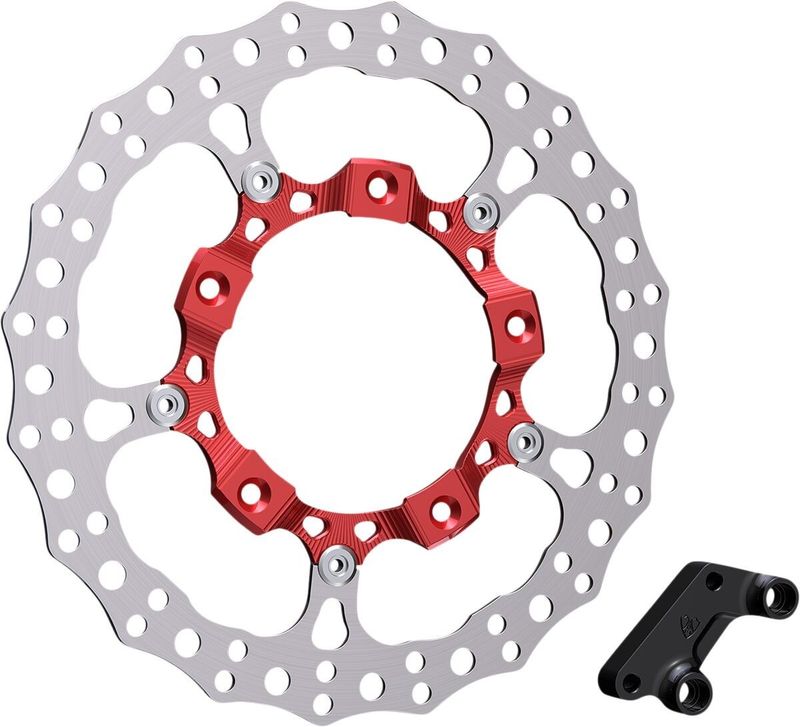 Bromsskiva Arlen Ness Brake 14" flytande Touring 14-24, Trike 21 röd