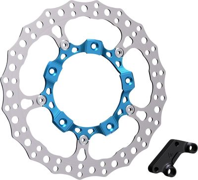 Bromsskiva Arlen Ness Brake 14" flytande höger Touring 14-24, Trike 21 blå