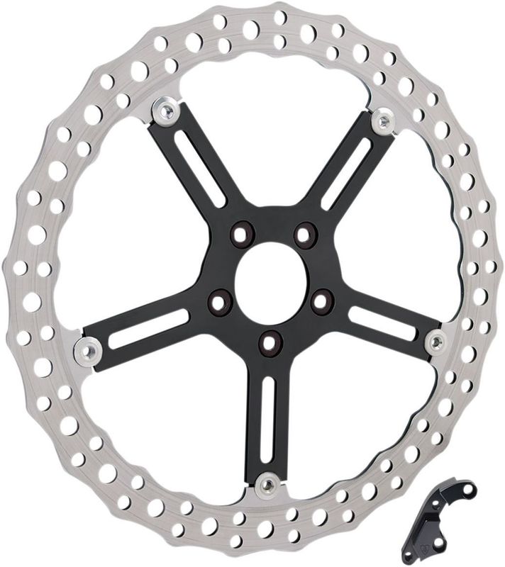 Bromsskiva fram Arlen Ness Jagged 15" vänster Left front Dyna 00-05 m.fl.