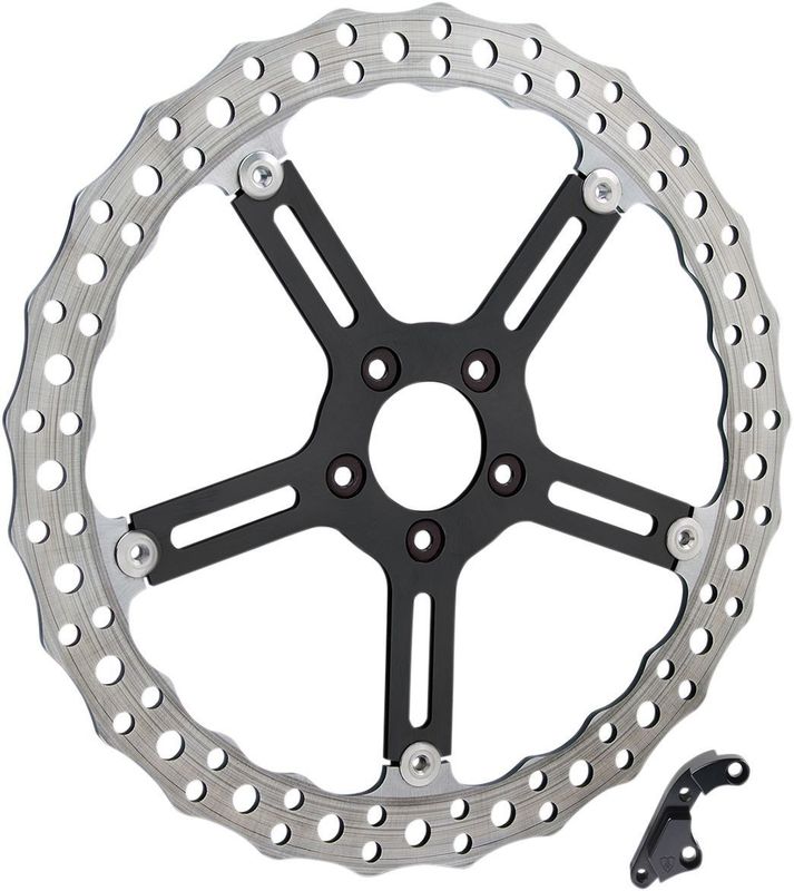 Bromsskiva fram Arlen Ness Jagged 15" vänster Left front Dyna 06-17 m.fl.