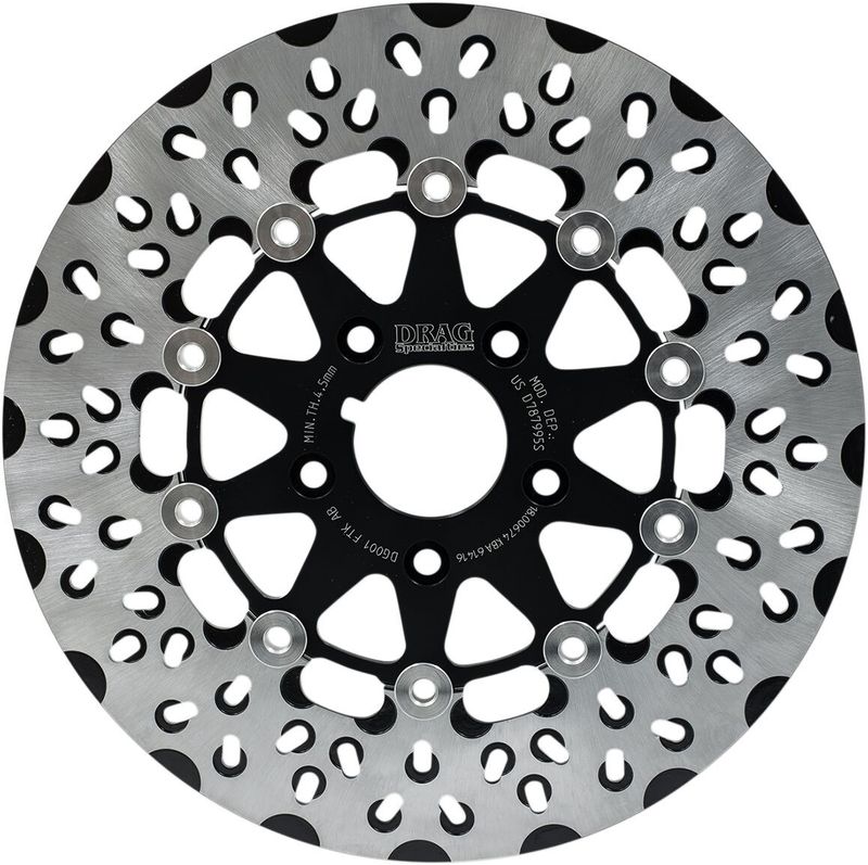 Bromsskiva Drag Specialties FTK Diskle svart H-D 87-99