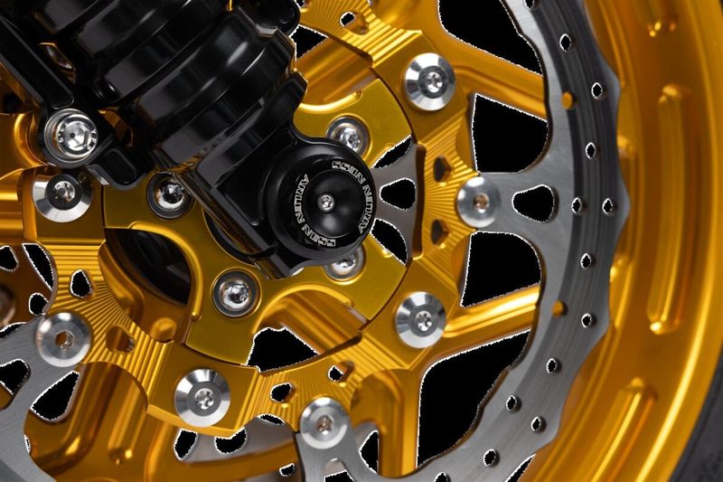 Adapter bromsskiva Arlen Ness guld anodiserad