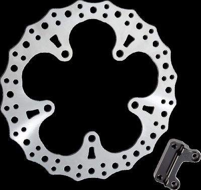 Bromsskiva fäste fram Arlen Ness Jagged 13" vänster FLT/Touring 14-25
