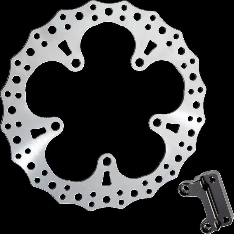 Bromsskiva fäste fram Arlen Ness Jagged 13" höger FLT/Touring 14-25