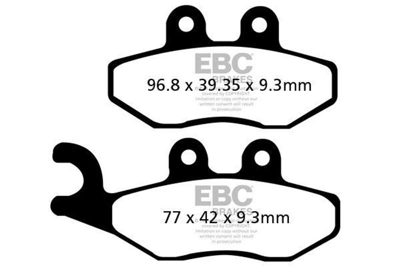 Bromsbelägg EBC SFAC353 SFAC Scooter kolfiber