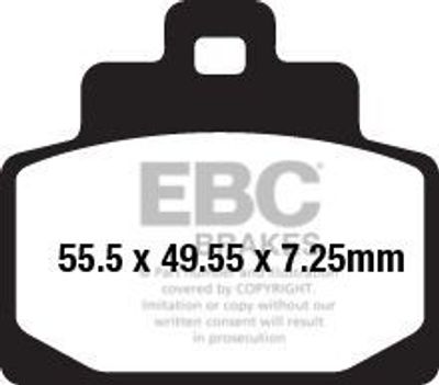 Bromsbelägg EBC SFA681 SFA Scooter organiska orange Vespa 09-24, Piaggio 14-24