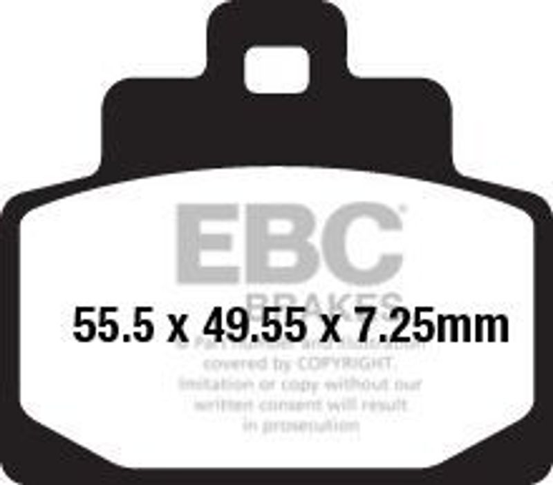 Bromsbelägg EBC SFA681 SFA Scooter organiska orange Vespa 09-24, Piaggio 14-24