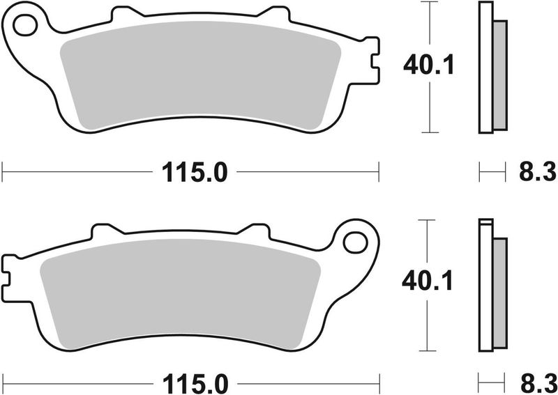 Bromsbelägg SBS 735HF HF keramiska organiska Honda 97-17, Kawasaki 15-19