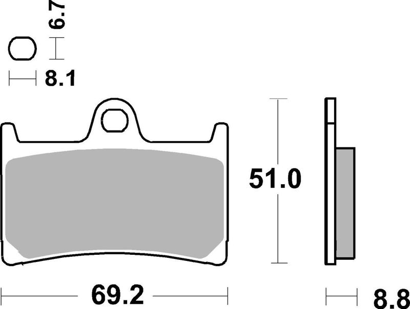 Bromsbelägg SBS 634HF HF keramiska organiska Yamaha 89-upp