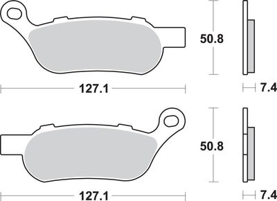 Bromsbelägg SBS 854H.LS Excel Sinter Softail, Dyna 08-17