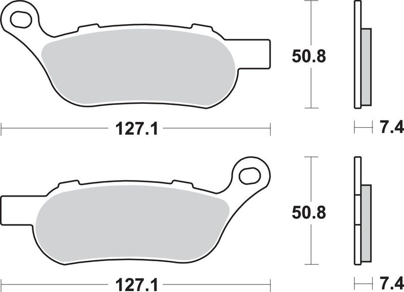 Bromsbelägg SBS 854H.LS Excel Sinter Softail, Dyna 08-17