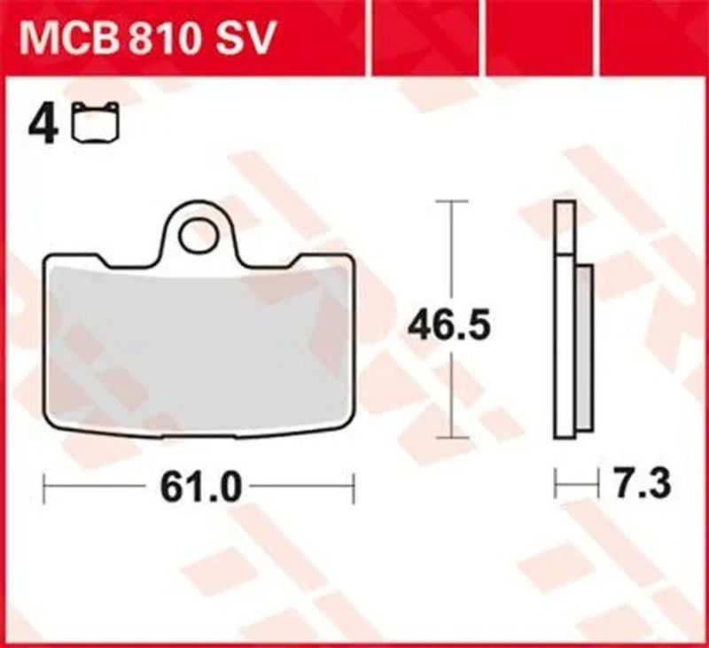 Bromsbelägg TRW MCB810SV sintrade SV Performance Street fram