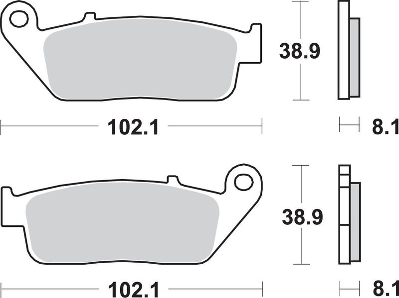 Bromsbelägg fram SBS 627HS HS Excel sintrade fram