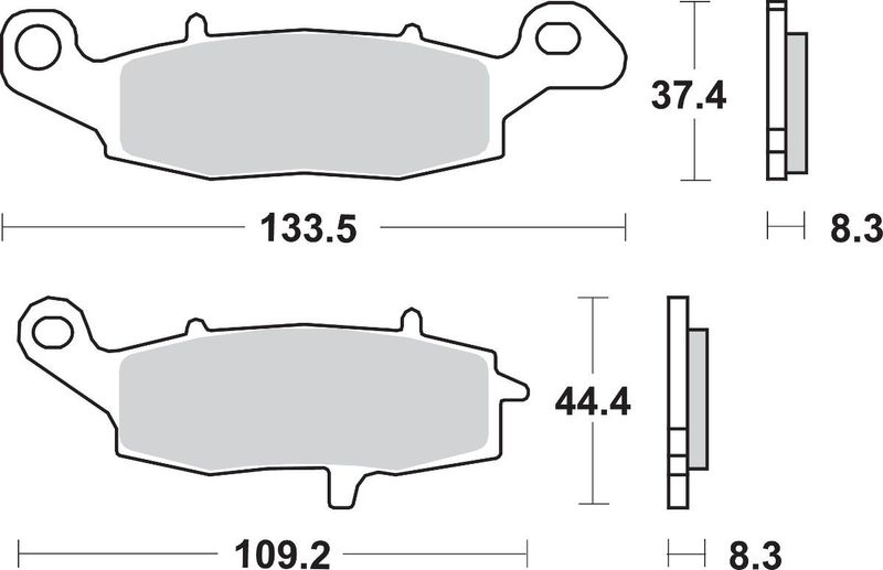 Bromsbelägg fram SBS 705HS HS Excel sintrade fram Suzuki 95-20, Kawasaki 95-16
