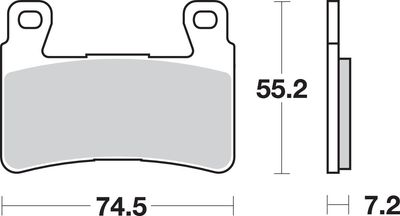 Bromsbelägg fram SBS 734HS HS Excel sintrade fram Honda 98-20, Hyosung 11-17