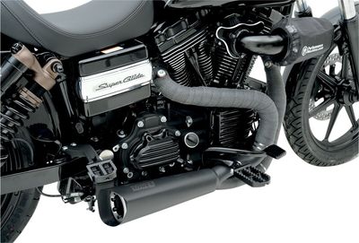 Avgassystem Drag Specialties 2 2X25 svart
