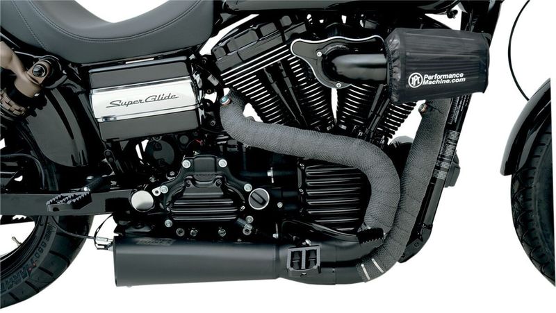 Avgassystem Drag Specialties 2 2X25 svart